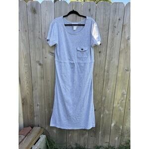Vintage Alexandra Lee Women Dress‎ 90s Grey Size 12 Cottagecore Comfy Tee shirt